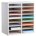thumbnail image 4 of AdirOffice Organisateur de Littérature en Bois Réglable 16 Compartiments, Blanc 2 Pack, 4 of 13
