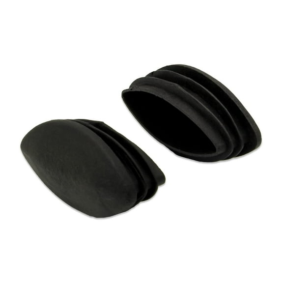 Flyshop 35 x 80 mm, 1-3/8" x 3-1/8" OD Black Durable Plastic Plugs Tubing End Caps Olive Shape Chair Glide Inserts 8 Pcs