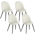 thumbnail image 1 of HOMCOM Set of 4 Modern Dining Chairs for Living Room, Cream White, 1 of 10