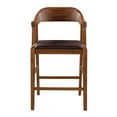 thumbnail image 6 of Boraam Rasmus Faux Leather Seat Rubberwood Counter Stool with Chestnut Wire-Brush Finish, 6 of 7