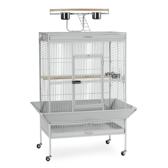 Prevue Pet Products 36" x 24" x 66" Select Wrought Iron Parrot Bird Cage, Pewter