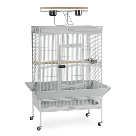 Prevue Pet Products 36" x 24" x 66" Select Wrought Iron Parrot Bird Cage, Pewter