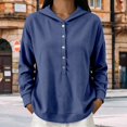 thumbnail image 2 of MSJUHEG Hoodies for Women Light Long Sleeve Lightweight Pullover Tops with Pockets Drawstring Sweatshirts Hoodie Jacket Casual Hoodies Comfortable for Everyday Wear Navy S, 2 of 7