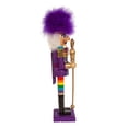 thumbnail image 3 of Kurt Adler 15-Inch Purple and Gold Pride Christmas Nutcracker, 3 of 7