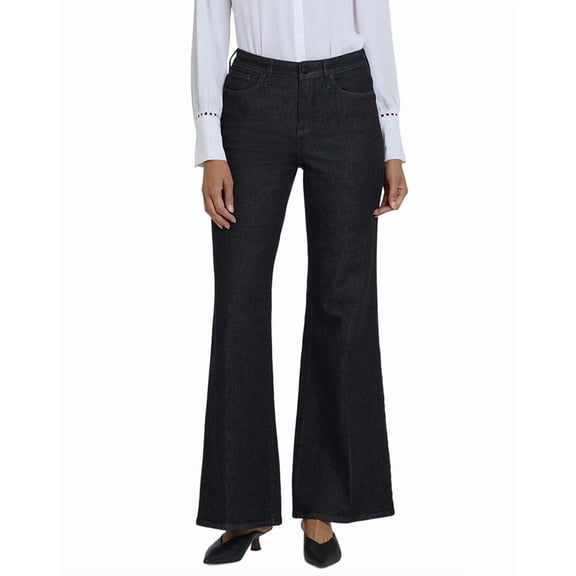 NYDJ womens Mia Black Rinse Palazzo Jean, 8