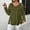 Blackish Green, variant on Long Sleeve Shirts For Women V Neck Strap Cutout Long Sleeve T Shirt Loose Fit Soft Breathable Polyester Spandex Fabric Gray Xl-5Xl