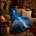thumbnail image 3 of Moonlit Palm Beach with Calm Water and Blue Horizon, Scenic Coastal Night Art for Beach Lovers, Birthday Gift, Soft Flannel Blanket for Bedroom, Serene Home Decor, 3 of 9