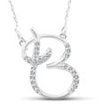 thumbnail image 1 of Diamond "B" Initial Pendant 18" Necklace 14K White Gold, 1 of 2