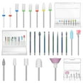 thumbnail image 6 of Modelones 24 Pcs Nail Drill Bit Set, 3/32” Ceramic Diamond Carbide Professional Nail Drill Bits, Acrylic Gel Nail Bit Kit, Cuticle Remover Bits for Acrylic Gel Dip Powder Nail Manicure Pedicure, 6 of 9