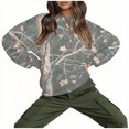 thumbnail image 3 of Craaazy Sweatshirt For Women Maple Leaf Print Sweatshirts Crewneck Long Sleeve Shirt Oversized Pullover Fall Casual Long Sleeve Tops Womens Tops, 3 of 9