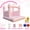 Pink, variant on Vakiorn Indoor Outdoor Bouncy Castle 13.78 ft White PVC with 750W Blower and Basketball Set Kids Bounce House for Party