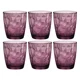 thumbnail image 2 of Juego 6 Vasos Vidrio Italiano Old Fashioned, Colección Diamond Bormioli, Vasos para Agua, Cocteles, Licores o Bebidas en las Rocas, Capacidad 385 Ml, Color Violeta, 2 of 8