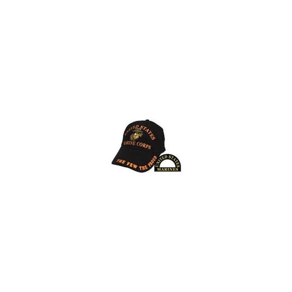 U.S. Military CP00306 The Few the Proud USMC Logo Cap, Black