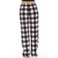 thumbnail image 3 of Just Love Women's Fleece Pajama Pants - Soft and Cozy Sleepwear Lounge PJs (Buffalo Plaid White, Large), 3 of 3