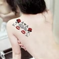 thumbnail image 5 of Waterproof Tattoo Stickers English Alphabet Symbol Flower Tattoo Sticker - Temporary Tattoo, 5 of 5