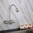 thumbnail image 3 of Stainless Steel Kitchen Faucet Wall Mounted Kitchen Sink Tap 360° Swivel Sink Mixer Brushed Kitchen Taps, 3 of 5