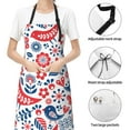 thumbnail image 4 of Kdxio Birds Flowers Apron with Pockets Adjustable Kitchen Aprons for Men Women Waterproof Aprons for Cooking,Drawing,Crafting, Baking Household Cleaning, 4 of 8