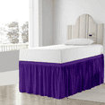 thumbnail image 3 of Egylin Dorm Room Bed Skirt 800TC Egyptian Cotton - Ruffled Style Dorm Sized - Egyptian Cotton Bed Skirts Tailored ( Twin XL/ 50" drop , Purple), 3 of 5