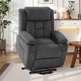 thumbnail image 2 of HSUNNS Power Lift Recliner Chair for Elderly, Overstuffed Wide Recliners for Adults, Heavy Duty Recliner Sofa and Safety Motion Reclining Mechanism, 45°-135° Recline, 350lb Capacity, Grey, 2 of 8