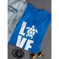 thumbnail image 3 of Love Turtle Shell Graphic Quote Women T-Shirt, Female Small, 3 of 4