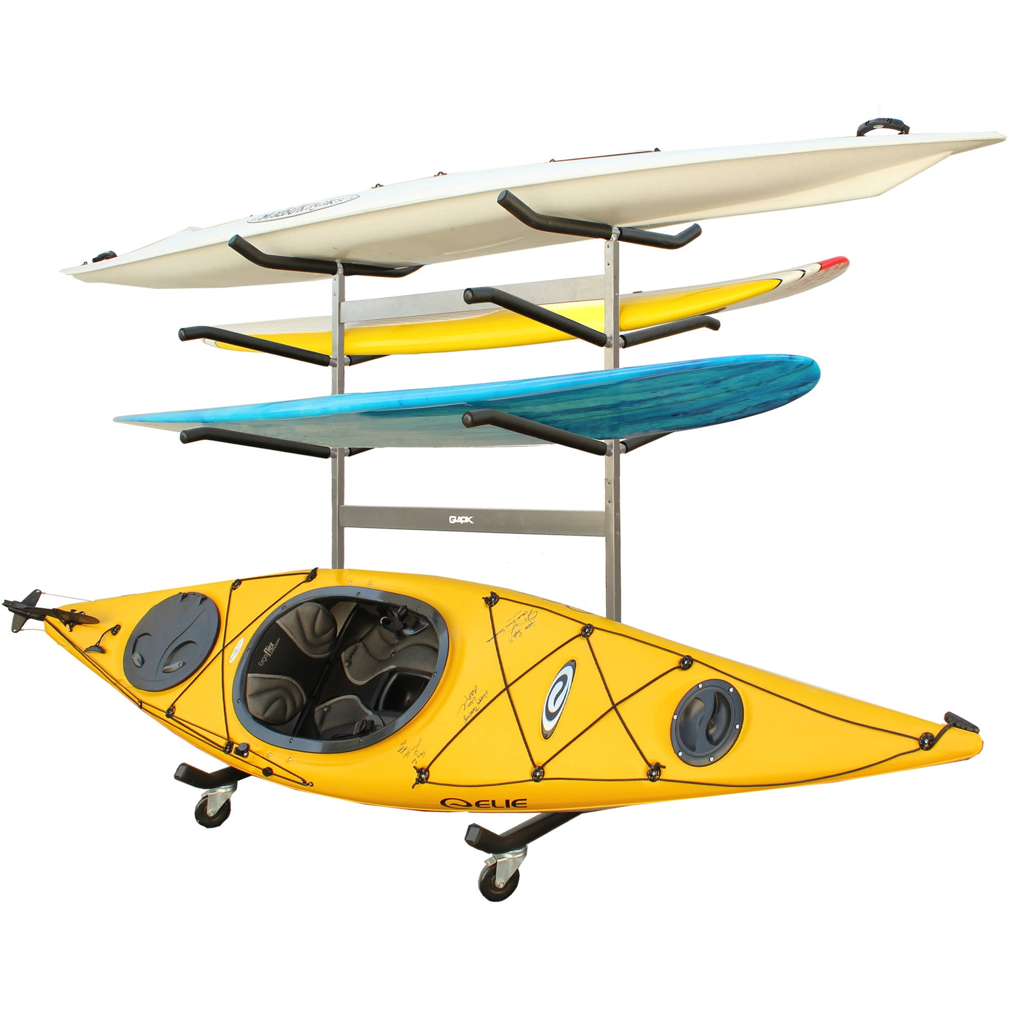 Glacik Freestanding Portable Triple Kayak Or Sup Storage Rack, Single