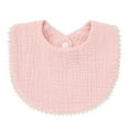 thumbnail image 4 of BRGZLK Baby Muslin Bib Toddler Snap Cotton Saliva Towel Burping Adjustable Bandana Newborn Unisex Pink Free Size, 4 of 4