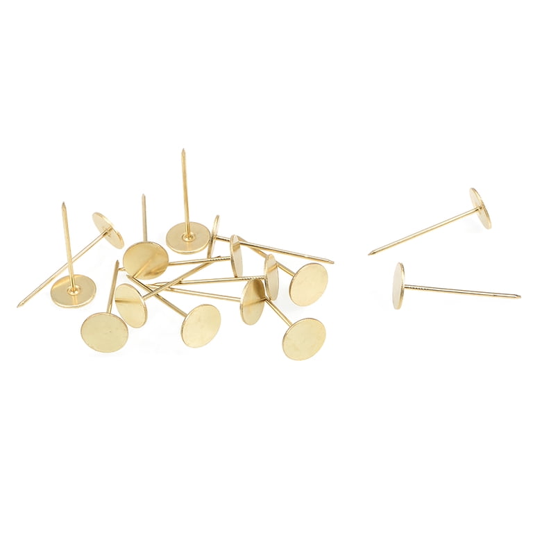 50 Pcs Bronze Upholstery Nails 18mm - Square Head Decorative Tacks For Furniture, DIY Crafts & Decor