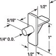 thumbnail image 2 of Soporte de estante PRIME-LINE U 10136 de plástico transparente (paquete de 8), 2 of 3