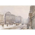 thumbnail image 2 of Karl Wenzel Zajicek 18x14 Gold Ornate Wood Frame and Double Matted Museum Art Print Titled - Graben Vienna, 2 of 4