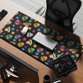 thumbnail image 2 of Long Mouse Pads for Desk,Black Colorful Skull Flower Hat Pattern Desk Mats on Top Of Desks, Desk Mouse Pad Extra Large with 3mm Non-Slip Base and Stitched Edge for Gaming,Office,Work,Home 35.4"x15.7", 2 of 6