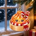 thumbnail image 4 of Glitter Acrylic Dumpling Squishies Ornament 2026 for Christmas Tree Decor, Cute Dumpling Christmas Hanging Xmas Tree Decor Gift for Family, 4 of 6