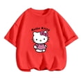 thumbnail image 3 of Camiseta de Anime Hello Kitty, conjuntos de camisetas para niños, moda para mujeres, ropa de manga corta para bebés, camisetas casuales de verano para miércoles, 3 of 5