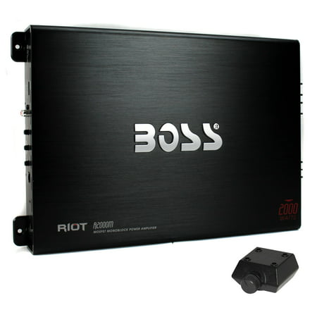 Boss Audio R2000M 2000W Riot Monoblock Car Audio MOSFET Power Amplifier Amp