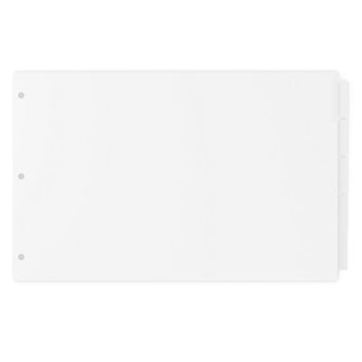 Index Dividers-Insertable Landscape 11X17 5 Tab Clear