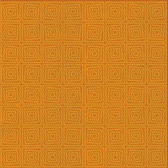 Ahgly Company Indoor Square Patterned Orange Red Orange Area Rugs, 4' Square