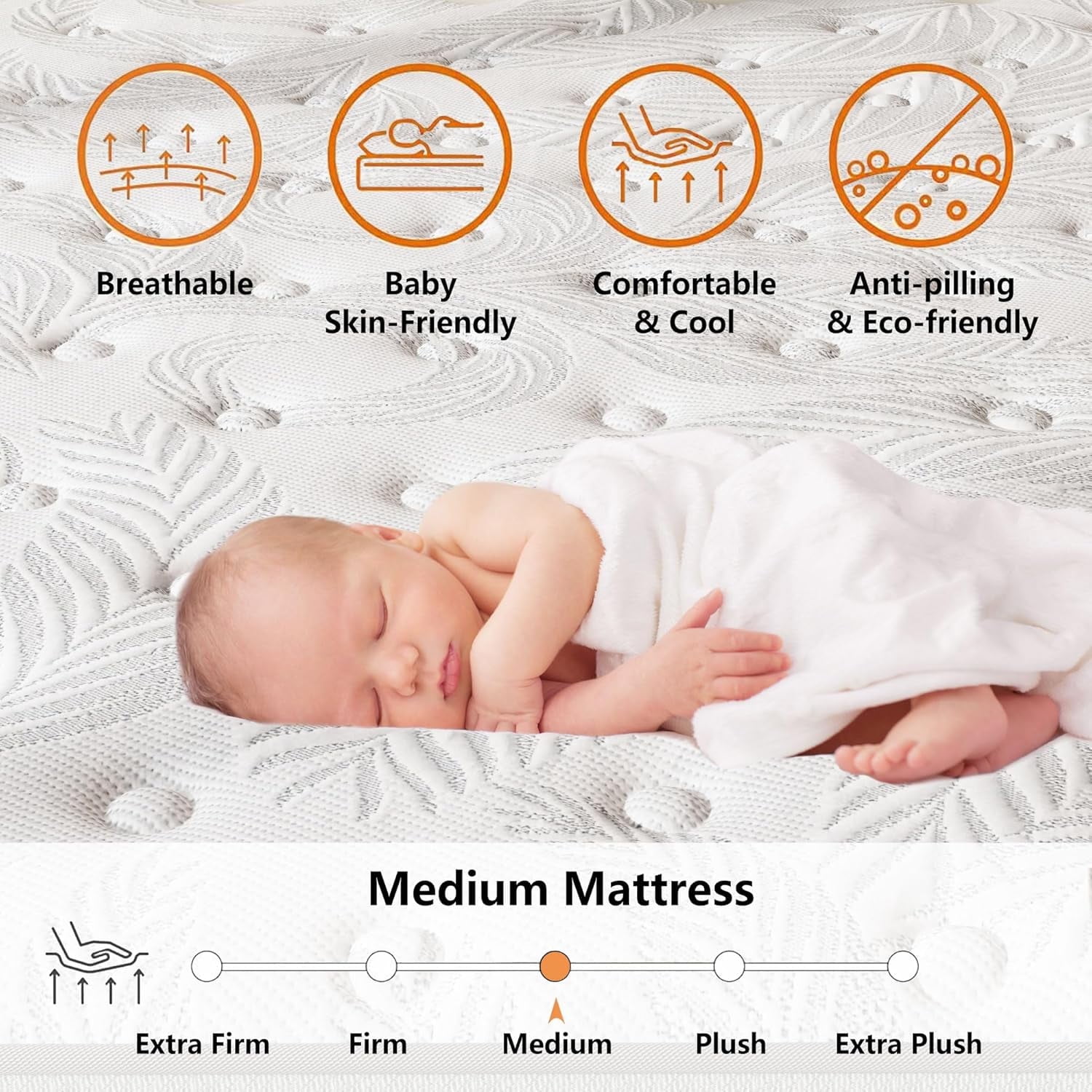 Queen Size Mattresses ,6V-Sermmoo 12 inch Gel Memory Foam Hybrid Pocket Spring Mattress in a Box,Adult