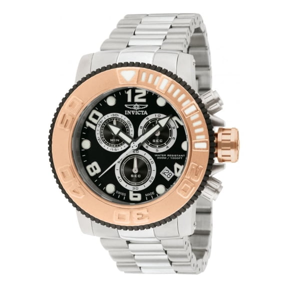 Invicta Men's 12533 Sea Hunter Chronograph Black Dial Stainless Steel