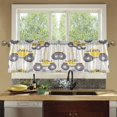 thumbnail image 4 of Yayeee Kitchen Curtains Tier Set of 2 Light Filtering 57"x36" Over Sink Window Panels, Trucks Pattern, 4 of 7