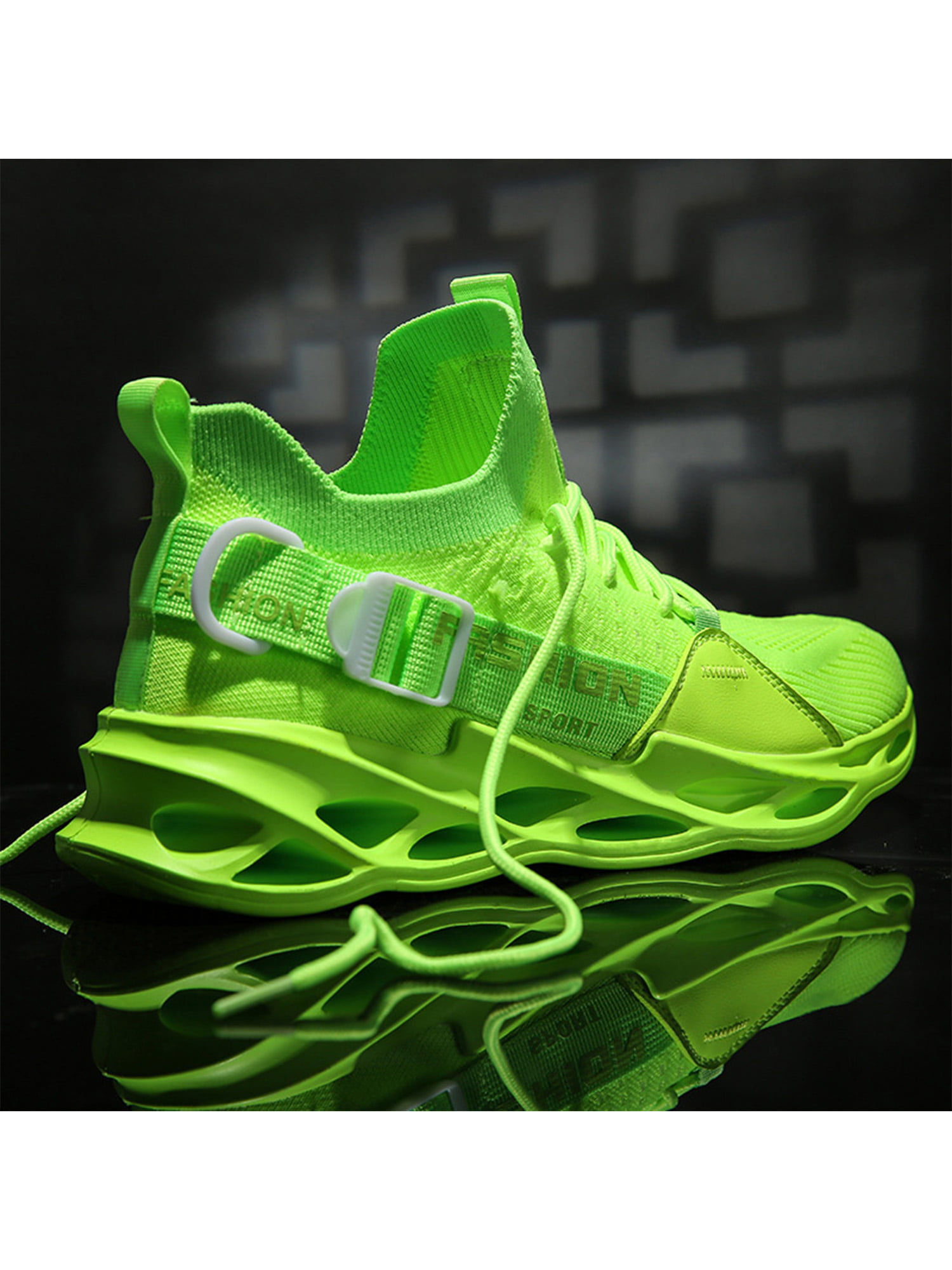 Fluorescent Green Men's Chunky Sneakers Brand Design Men's Casual Shoes New  Street Style Male Adults Sports Shoes Size 45 - AliExpress