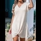 thumbnail image 4 of Vestido Informal con Cuello en V y Protección Solar, Color Albaricoque XXL, 4 of 6