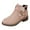 Pink, variant on Ankle Boots for Women 2025 Fashion Casual Suede Round Toe Chunky Low Heel Slip on Chelsea Booties Winter Fall Shoes Black Size 5.5