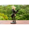 thumbnail image 3 of Handmade Wooden Primitive Guitarist Tribal Funny Statue Sculpture Tiki Bar Handcrafted Gift Decor Figurine Hand Carved (Playing Guitar Standing Up), 3 of 5