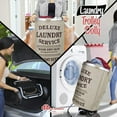 thumbnail image 4 of dbest products Laundry Trolley Dolly with Beige Hamper Bag and Wheeled Cart, 4 of 6