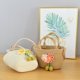 thumbnail image 5 of Granjero Gordo Bolso de mano tejido y bolsas de cosméticos, bolso de mano tejido elegante de playa de verano, bolso de hombro de 10,62 x 3,54 x 5,9 pulgadas (caqui), 5 of 5