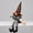 B, variant on Halloween Faceless Witch Gnome Doll 16 Inch Black Robe Pointed Hat Figurine for Party Venue Haunted House Display Decor