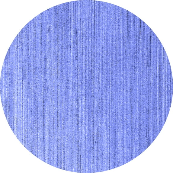 Ahgly Company Machine Washable Indoor Round Oriental Blue Industrial Area Rugs, 8' Round