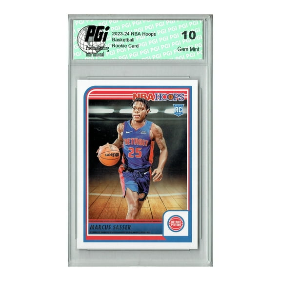 Marcus Sasser 2023 NBA Hoops #260 Detroit Pistons Rookie Card PGI 10
