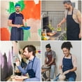 thumbnail image 5 of Uxcell Polyester 82cm x 68cm Kitchen Cooking Aprons Adjustable Bib Long Ties with 2 Pockets Blue, 5 of 5