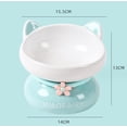 thumbnail image 2 of Fairela™ Elevated Ceramic Cat Bowl with Cute Ear Design - Anti-Slip Raised Stand Pet Food & Water Dish for Cats, Small Pets,Green, 2 of 9