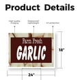 thumbnail image 2 of Farm Fresh Garlic Yard Sign 18 Inch x 24 Inch Single Sided Weatherproof Heavy-Duty Plastic with Stake | Freshly Harvested, Locally Grown, Healthy Choices | Made in USA, 2 of 7